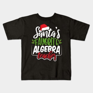 Santa's Favorite Algebra Teacher Kids T-Shirt